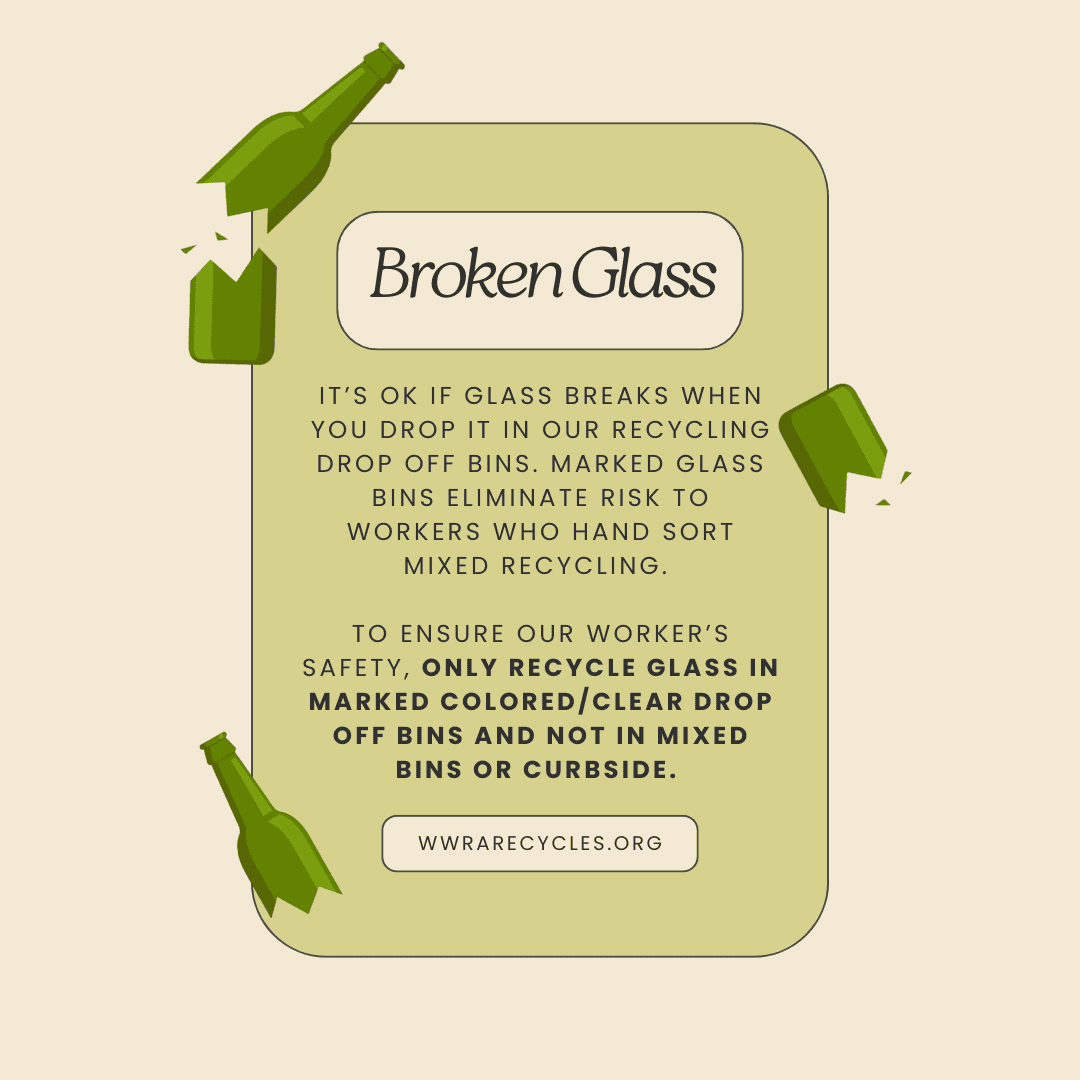 Broken Glass Western Washtenaw Recycling Authority
