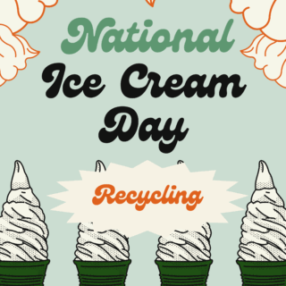 Orange Beige Blue Illustrative Retro Promotional Ice Cream Poster (Posters (Portrait, 45))